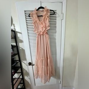 Peach long dress